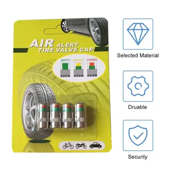 

Valve Stem Caps for Car/Anti-Theft Tire Pressure Monitor 4pcsSensor Indicator Alert Monitoring Tools Kit