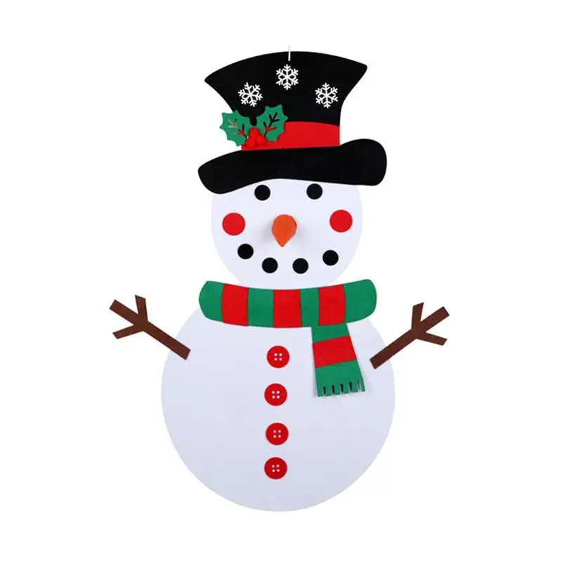 

1 Set Cartoon Non-Woven Fabrics Christmas Snowman Felt DIY Craft Christmas Decorations Ornaments Pendant