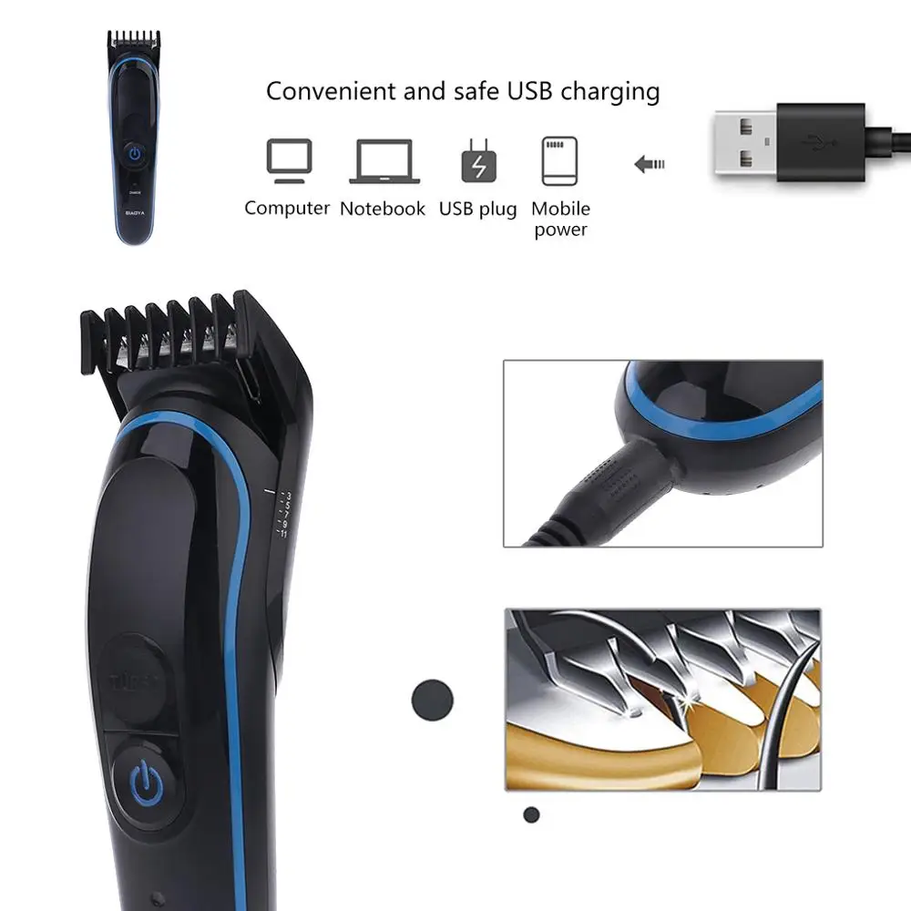 USB 5 в 1, многофункциональный триммер для волос, титановая машинка для стрижки волос, электробритва, триммер для бороды, станок для бритья, для резки носа, для мужчин, Shavi