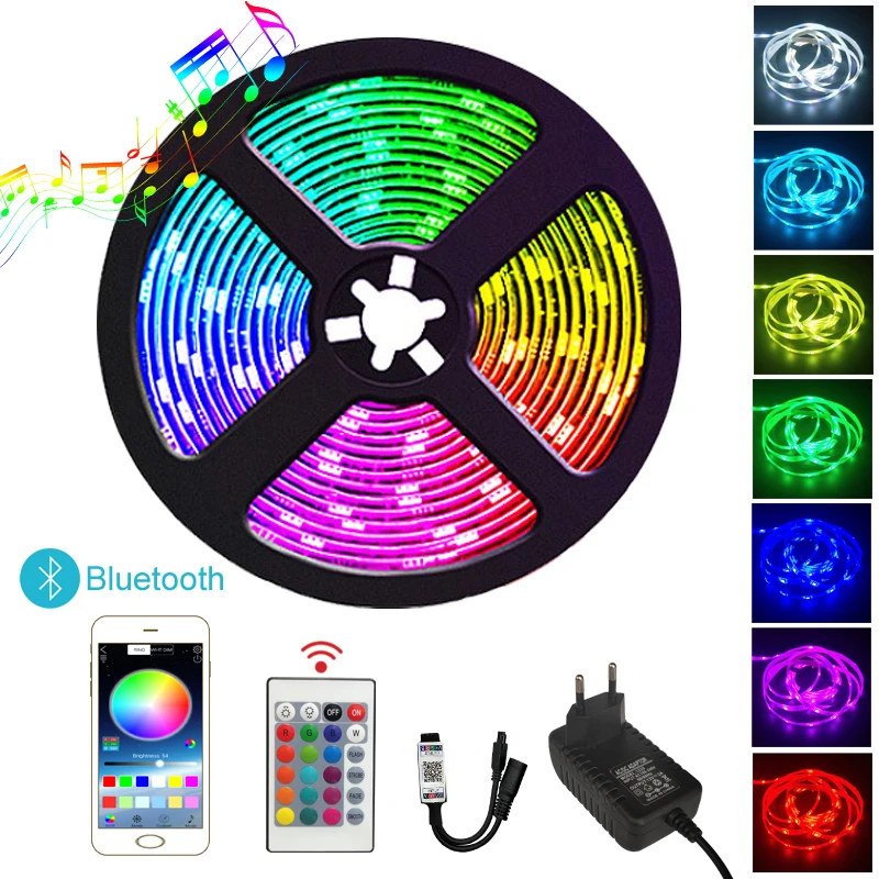 Светодиодный светильник Luces светодиодный RGB 5050 SMD Bluetooth WiFi водонепроницаемый