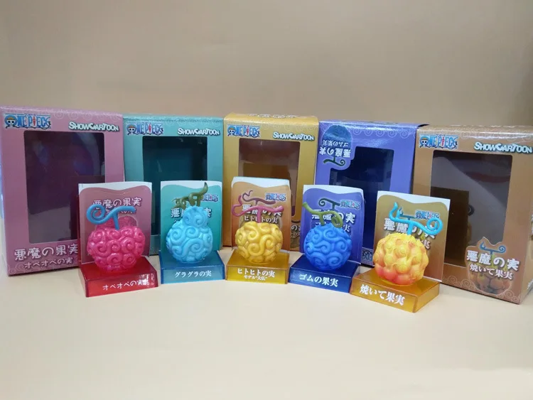 Diffuse Dynamic Square Anime One Piece Devil Fruit Surgery Everyone Earthquake Burn Rubber Fruit Boxed Garage Kit Model