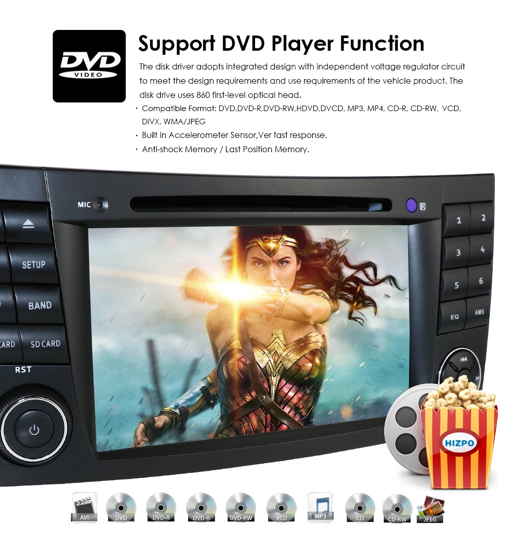 Discount Two2 Din 7 Inch Car DVD Player For Mercedes/Benz/E-Class/W211/E200/E220/E300/E350 SD USB GPS Radio RDS SWC TV BT EQ MAP Rear CAM 16