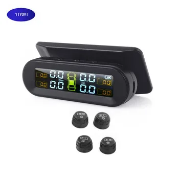 

tpms Solar TPMS Car Tire Pressure Alarm Monitor System 4 Wheel Internal External Tyre Sensor Temperature Alert