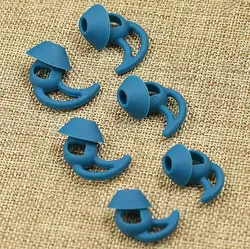 Premium Silicone Ear Tips Replacement - Pack of 6 (Blue)