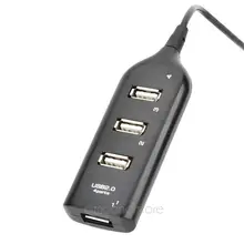 Интерфейс концентратор 4 порта USB Порты и разъёмы Портативный полезный компьютер бесперебойная передача данных 5В 500mA подключи и играй кабель-удлинитель для делителя