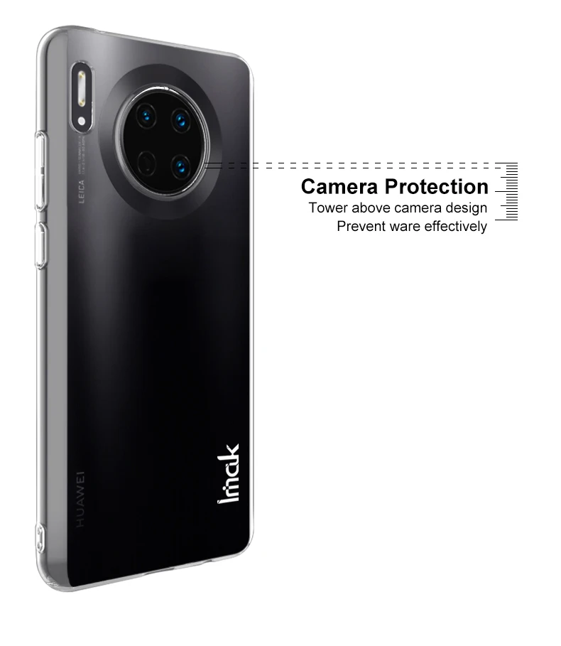 IMAK Кристальный чехол, прозрачный чехол для huawei mate 30, смартфон, чехол для ПК Жесткий Чехол для huawei mate 30, чехол для защиты экрана