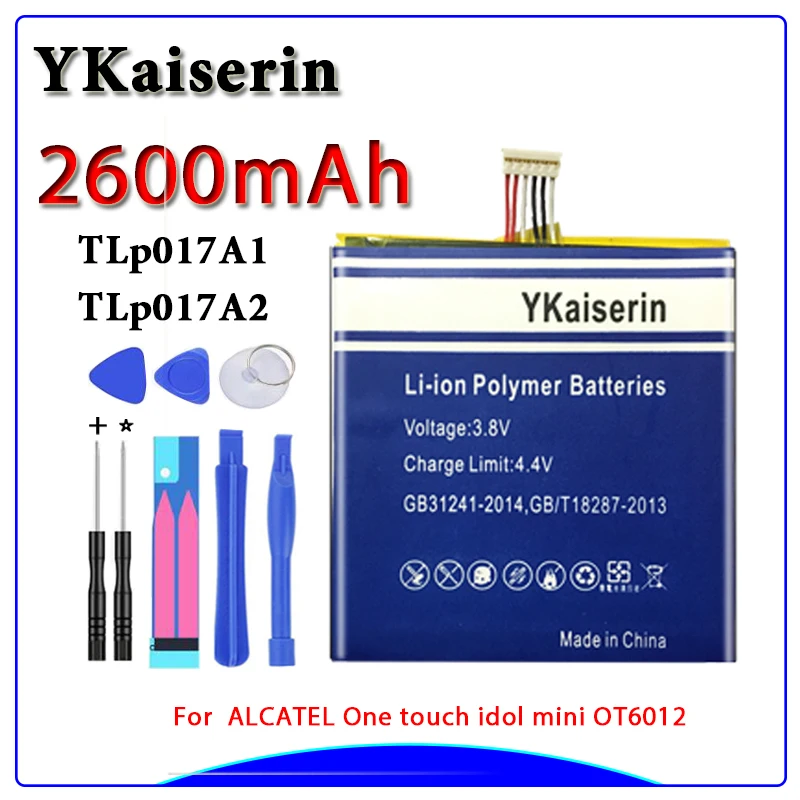 Аккумулятор TLp017A1 2600 мАч для Alcatel OT6012 One Touch Idol Mini 6012D 6012X 6012A 6012 Вт TLp017A2 сменные