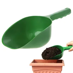 Pelle de jardin multifonction en plastique, cuillère, outil d'excavation, outils à main pour culture de plantes, couleur verte, 1 pièce 