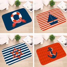 Морской парусный спорт узор Дверной Коврик Противоскользящий коврик мягкий фланелевый коврик для гостиной наружная дверь спальня ресторанный коврик