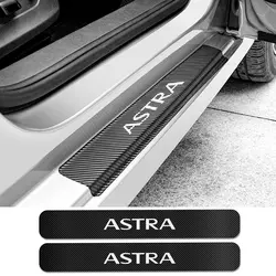 4 шт., Накладка на порог автомобиля, защитная наклейка из углеродного волокна для Opel Astra, автомобильная дверная педаль, защитные