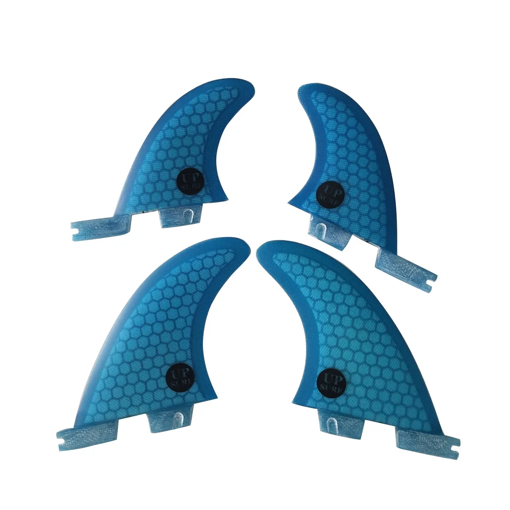 

Surfboard FCS2 G3+GL fins Blue/Orange color Honeycomb Fibreglass fin Quad fin set 4pcs per set