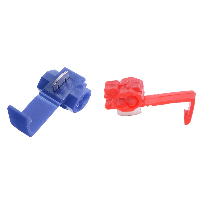

200 Pcs Quick Splice Connectors Lock Wire Terminals Crimp Electrical Electric - 100 Pcs Blue & 100 Pcs Red