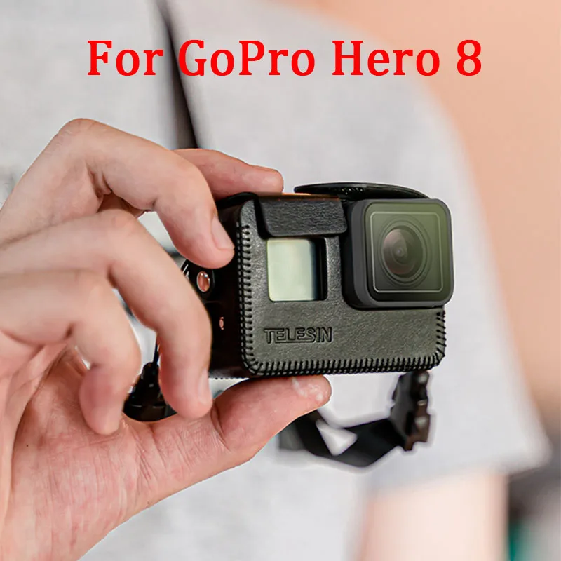 Чехол бампер из ПУ кожи для экшн камеры Gopro Hero 8|Чехлы экшн-камер| |