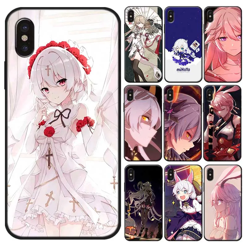 For iPhone 11 pro max 7 XR X 6S 8 XS MAX 6 plus SE 5S Soft silicone Cover Phone Case honkai impact 3rd |