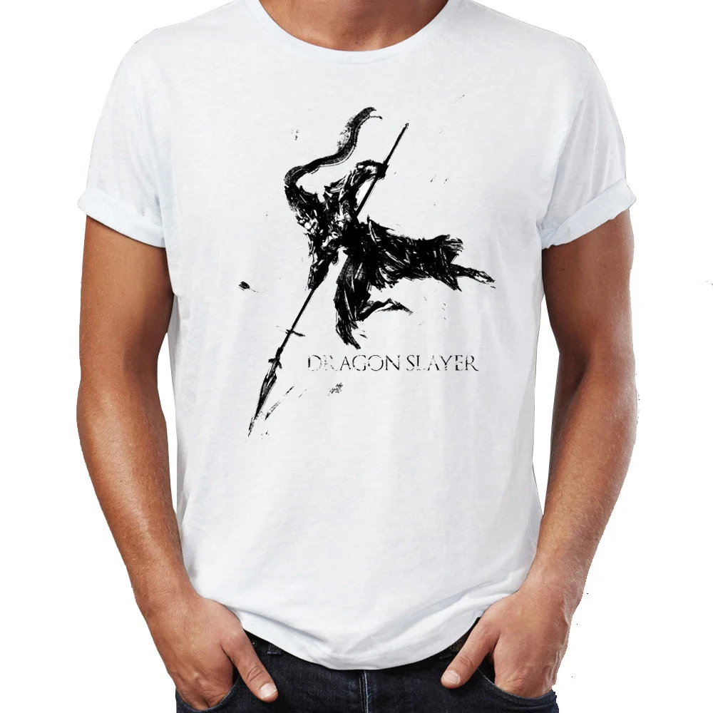 2019 модная футболка с изображением драконов орнштейна и палача Smough Dark Souls Ink Art Awesome