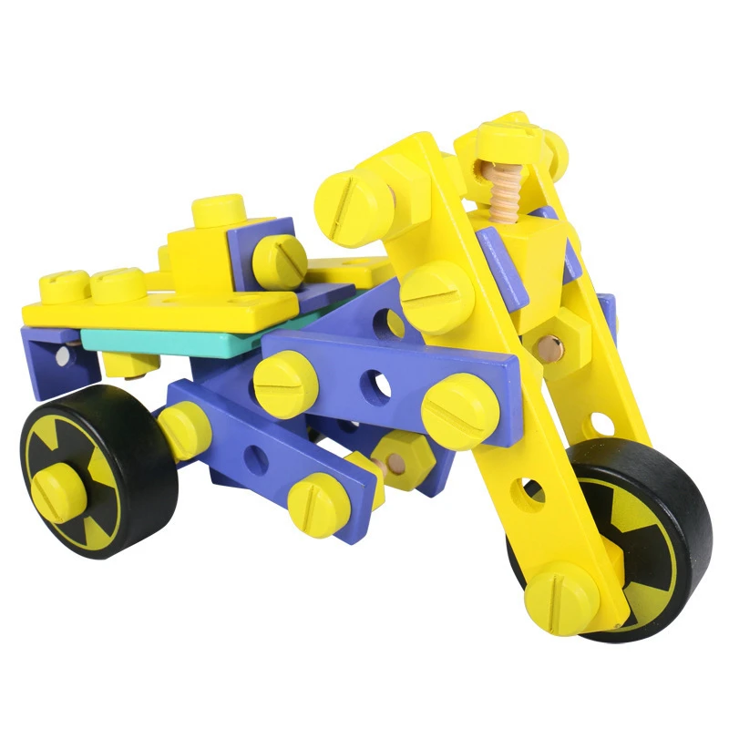 

Children's toy car building blocks assembled children's toy car multifunctional nut disassembly boy and girl puzzle early educat