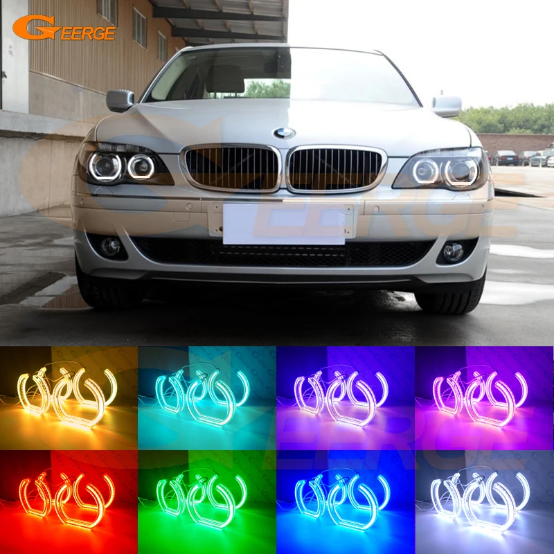 

For BMW E66 E65 Facelift 750I 760i 750Li 760Li 2006 2007 2008 RF remote Bluetooth APP DTM Style Multi-Color RGB LED Angel Eyes