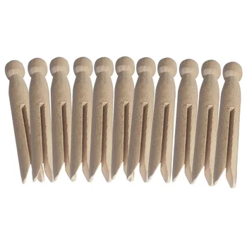 

12pcs Portable Wooden Dolly Style Small Laundry Clip Accessory Clothes Peg Household Craft Washing Practical Traditional