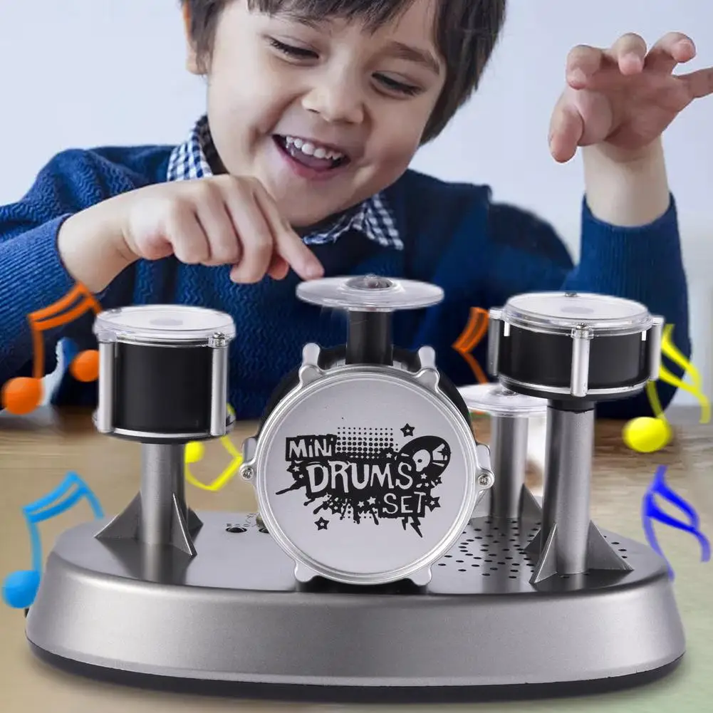 Eitgzwas 2020 Desktop Drum Set Electronic Mini Finger Press Drum Desktop Inspire Hearing