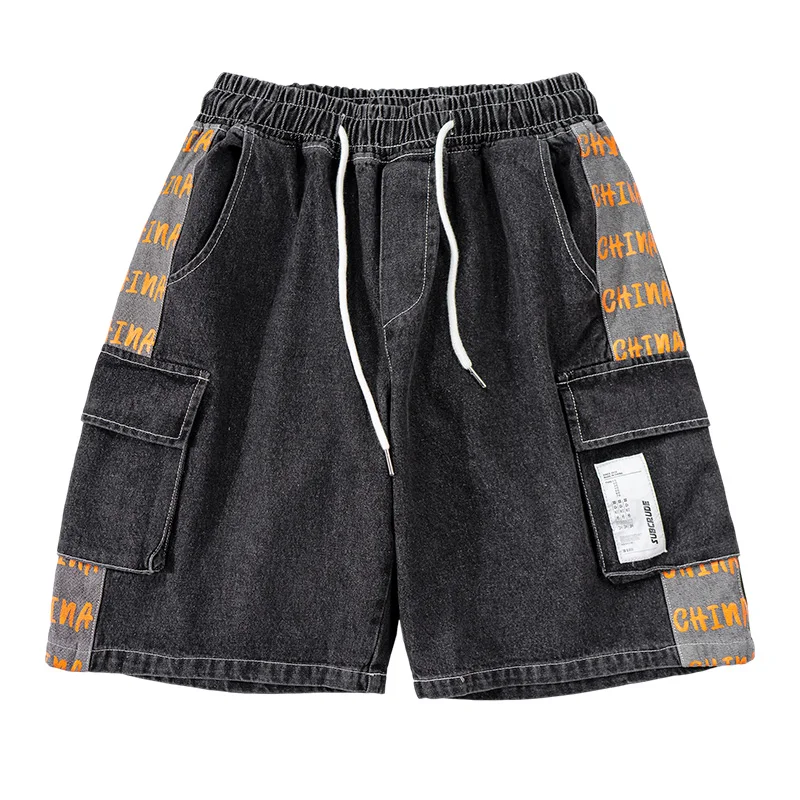 

Washed Light Color Workwear Denim Shorts Men's Loose Fashion Brand Fifth Pants Ins Trendy All-Match Japanese Style Pirate Shorts