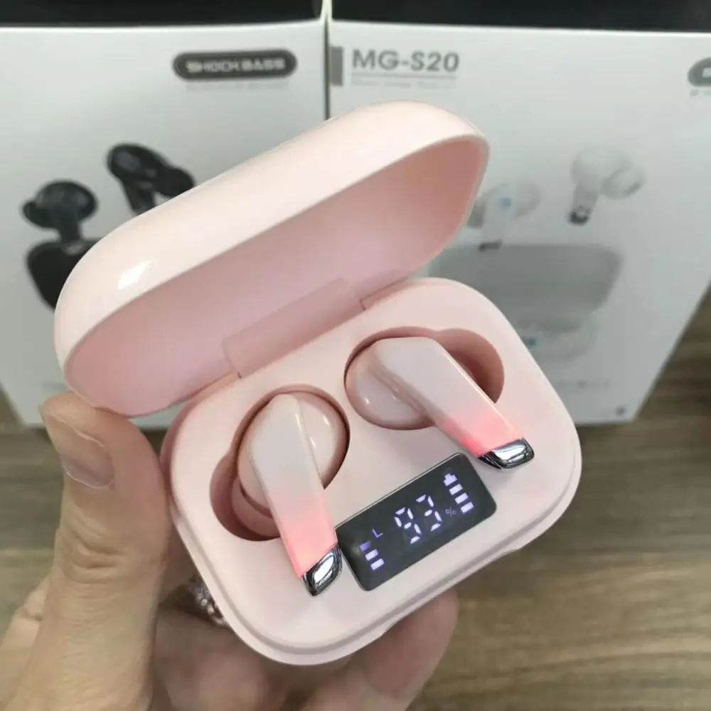 fashion style mg s20 led display Headphones Wireless Bluetooth Headsets Vs Generation 3 b11 f9 universal for car driver out door