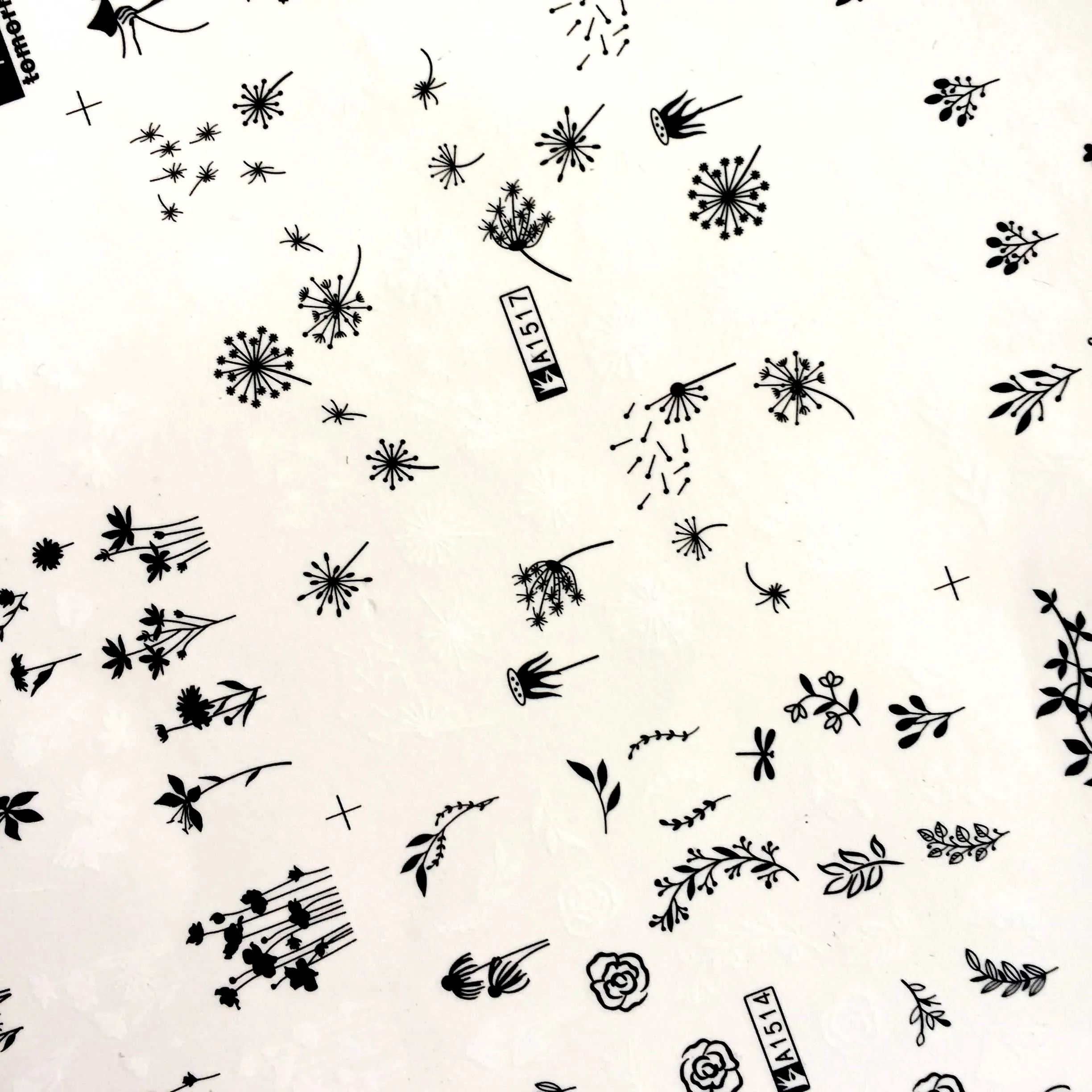 12 видов черный белый лист наклейки для ногтей слайдер русская буква сексуальная девушка наклейки для ногтей набор декора водяные знаки татуировки MY1513-1524