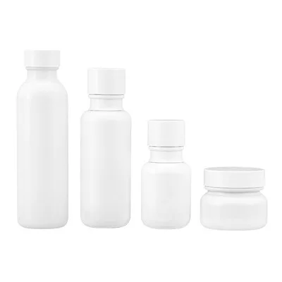 

Custom Luxury Empty face cream serum Glass Jar Bottle Skin Care Cosmetic Set Container 50g 50ml 100ml 150ml