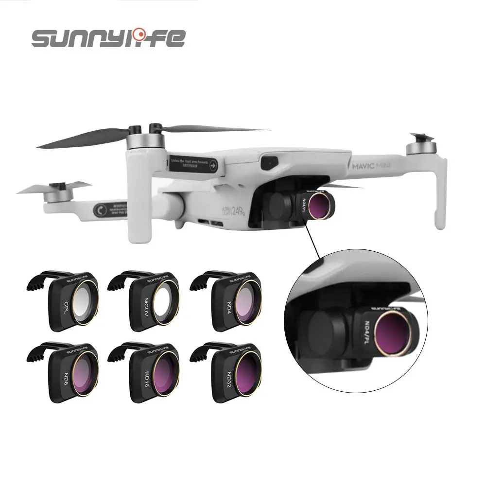 Фильтр объектива камеры Sunnylife для Dji Mavic Drone аксессуары Mini/Mavic Mini 2 набор фильтров MCUV