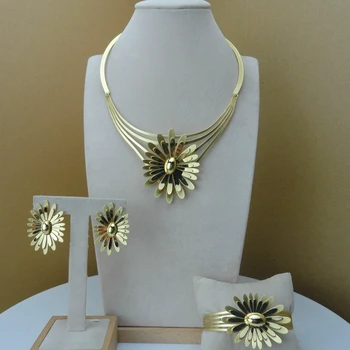 

Yuminglai Italian Designer Jewelry Dubai Gold Jewelry Sets Fine Jewelry FHK9067