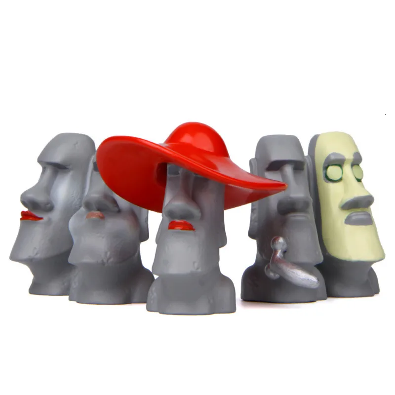 Новинка модные миниатюрные фигурки Moai each Милая модель детские игрушки 5 2 см ПВХ