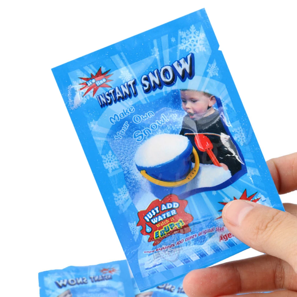1 упаковка искусственный снег мгновенный снег пушистый Снежинка супер абсорбент Волшебный реквизит для Рождества Свадебные Поставки Прямая поставка