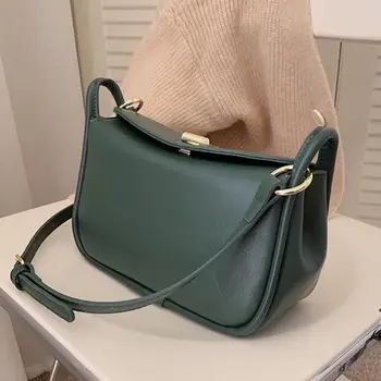 

Solid color Square Armpit bag 2020 Fashion New High quality PU Leather Women's Designer Handbag Vintage Shoulder Messenger Bag