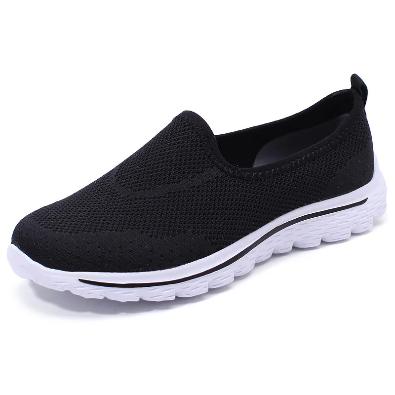

2018 Spring And Autumn New Style WOMEN'S Shoes Sports Breathable Casual Soft-Soled Shoes Mesh Knitted Fly Woven Foot Covering Li