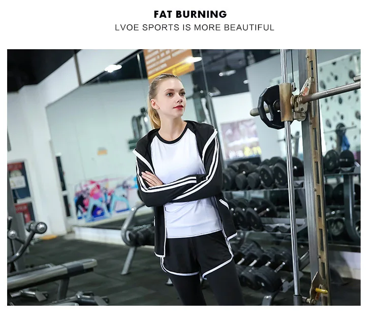 

2018 Fitness Suit Autumn And Winter Profession Sports Running Hooded Coat Tops Large Size Quick-Drying Women's Yoga Clothes Long