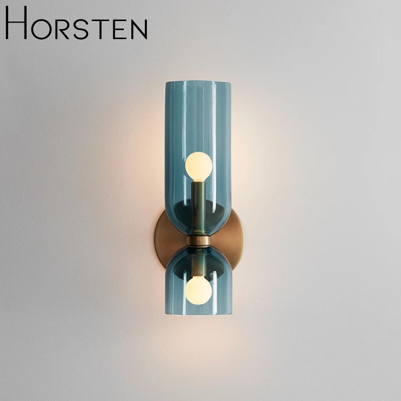 

Modern Minimalist LED Wall Lamp Creative Glass Wall Light Nordic Corridor Bedside Sconce Wall Lights for Home Living Room Bar
