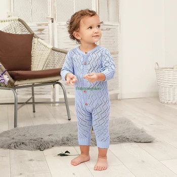 

Baletongnian Infant Baby Rompers Long Sleeve Toddler Girls Overalls Autumn Candy Color Newborn Hollow out Jumpsuits