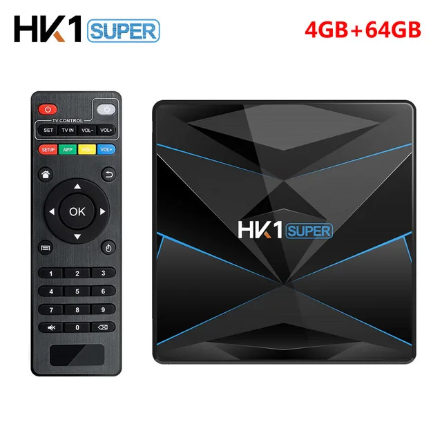 ТВ-приставка HK1 Super RK3318 4K HD 4GB ram DDR4 Android tv Box 64GB 128GB 2,4G/5G Двухдиапазонная Wi-Fi Bluetooth 4,0 телеприставка - Цвет: only 4GB 64GB TV box