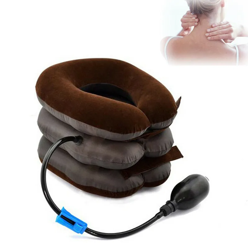 3 Layer Air Cervical Inflatable Neck Therapy Traction Device Pain Relief Manual Joint Health Care Massager