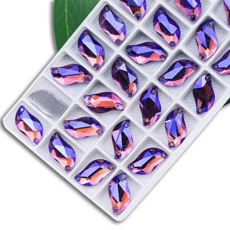 Sparkling S-Shape Colorful Glass Rhinestones