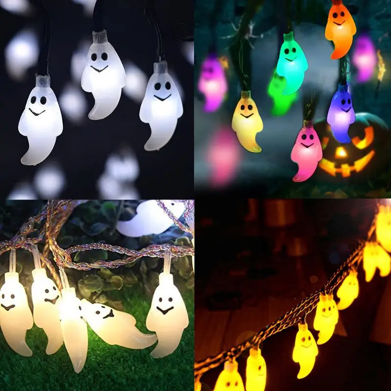 

Halloween Cartoon Ghost LED Fairy String Lights Battery Operated Waterproof Window Display Home Party Yard Garden Decoration