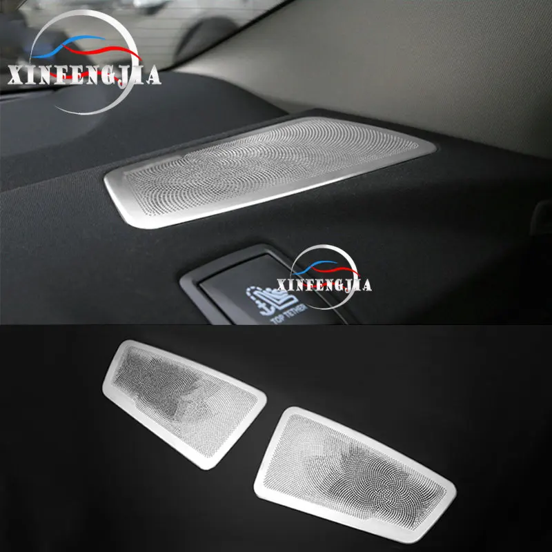 

For BMW 5 Series G30 17-19 2pcs Stainless Rear Seat Speaker Panel Cover Trim