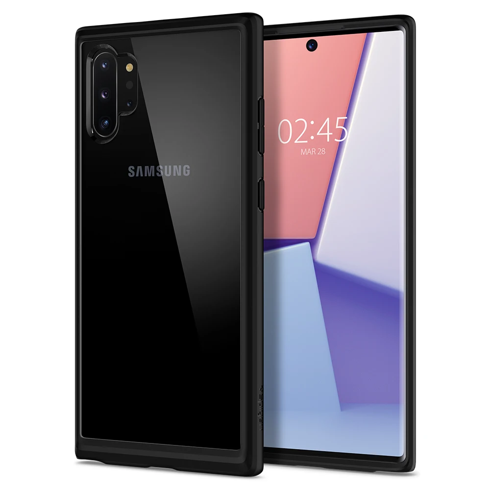 Ультра Гибридный чехол Spigen для samsung Galaxy Note 10 Plus/Note 10, прозрачная задняя панель, Мягкий бампер из ТПУ, ударопрочный чехол