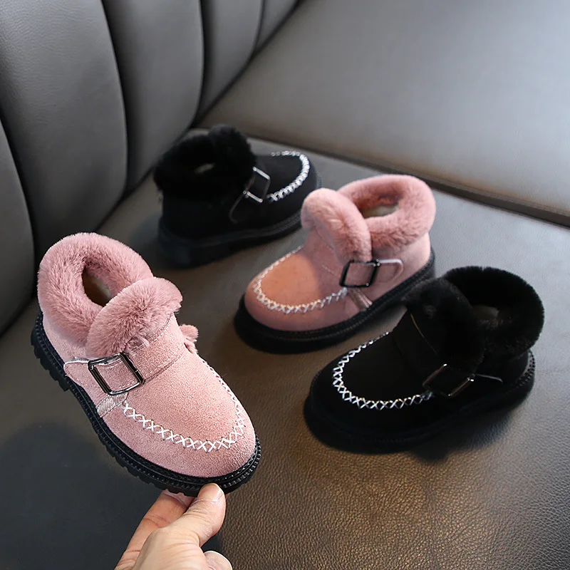 

SUOVEKGO New Fashion Warm Snow Boots Children Sneaker 2020 High Quality Outdoor Winter Shoes Casual Baby Girls Boys Kids Shoes