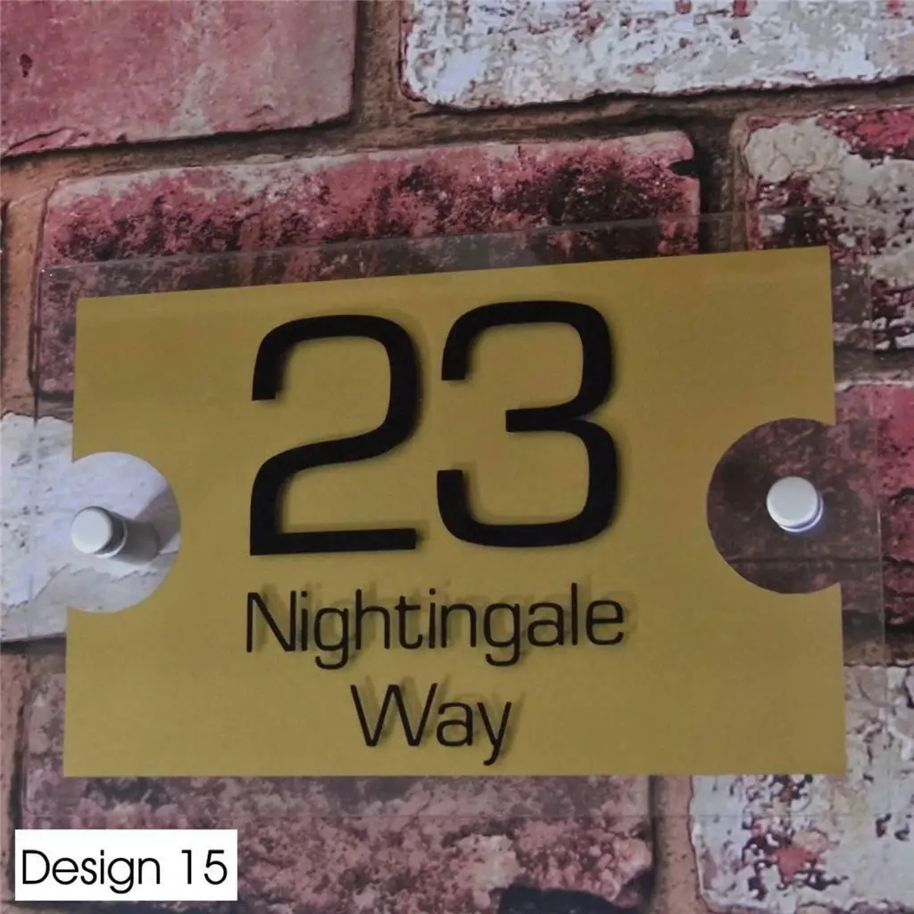 Настроить современный знак на дом номер двери улица адрес табличка стекло эффект акрил