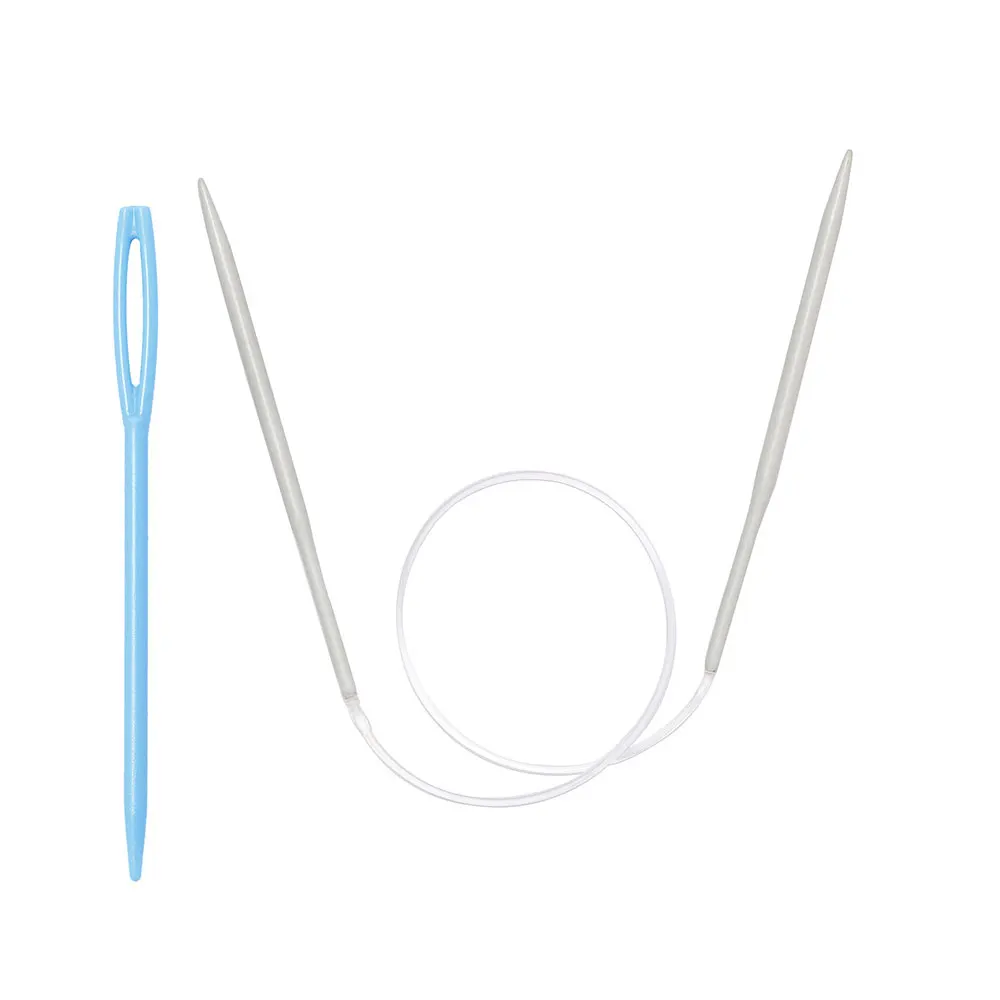 15 Size Sweater Knitting Needle Aluminum Ring Needle 60cm PP Tube Line