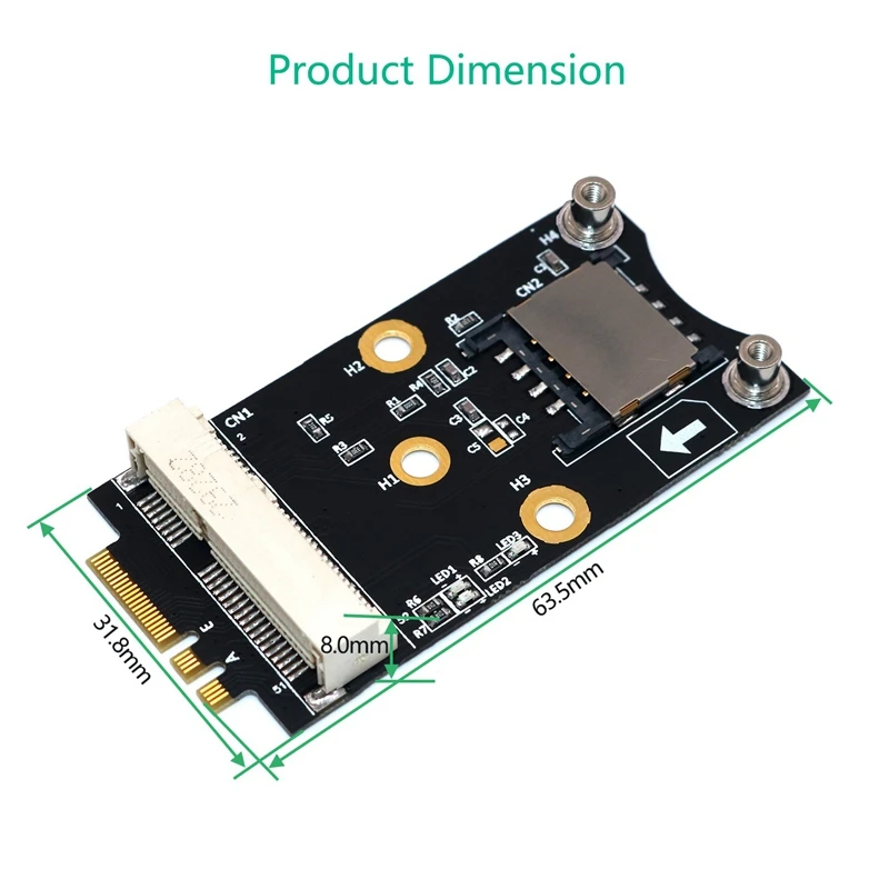 Mini PCI E к M.2(NGFF) ключ A/E адаптер с слотом для sim карты WiFi/WWAN/LTE модуля|Смарт-гаджеты| |