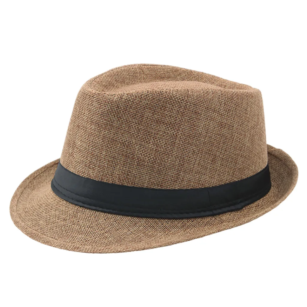 Модная соломенная шляпа для мужчин и женщин, джаз, Fedora, дышащая шляпа для улицы, шляпа от солнца, вьющиеся полями, горячая распродажа, летние