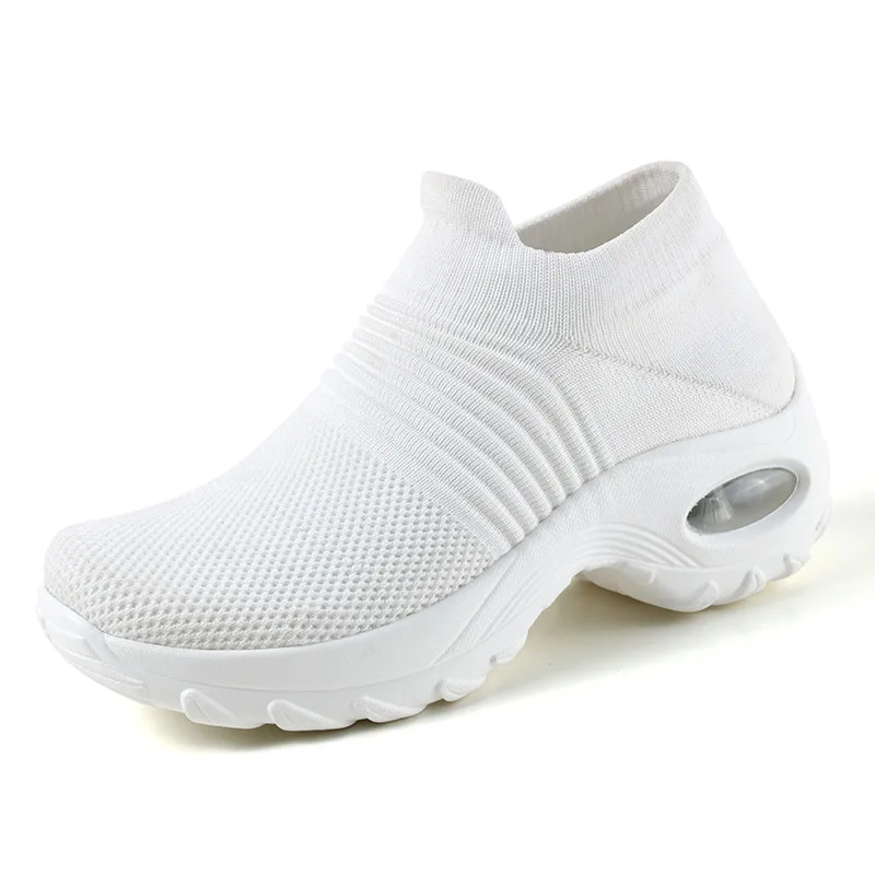 Женская обувь для бега; Летние кроссовки; спортивная женская обувь; женская прогулочная обувь; мягкий светильник; Уличная обувь; zapatillas mujer - Цвет: White