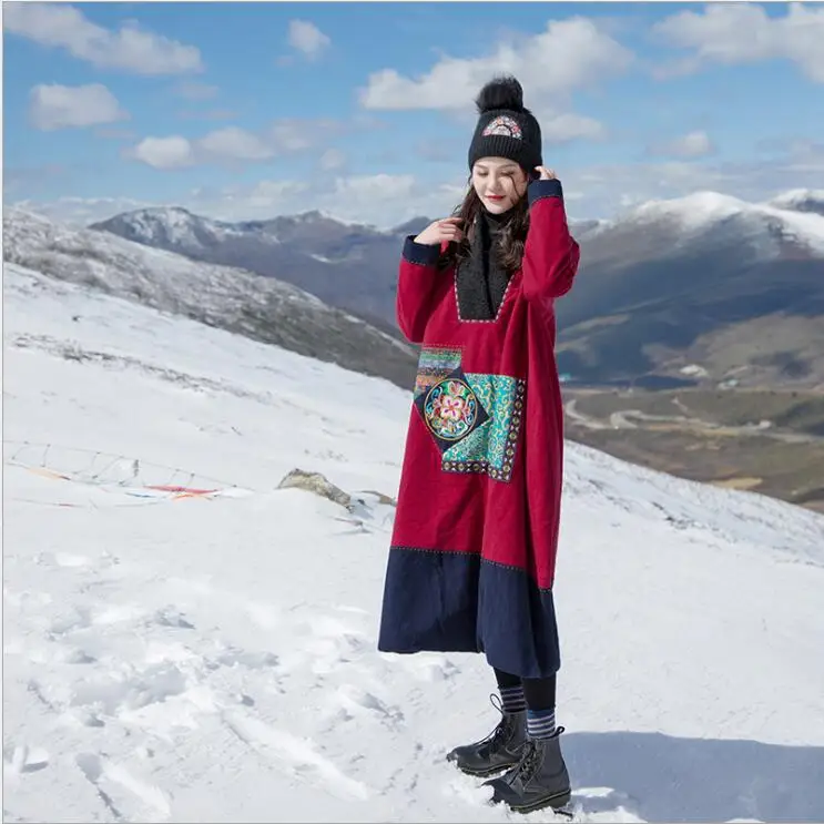 

Женское зимнее длинное пальто с хлопковой подкладкой