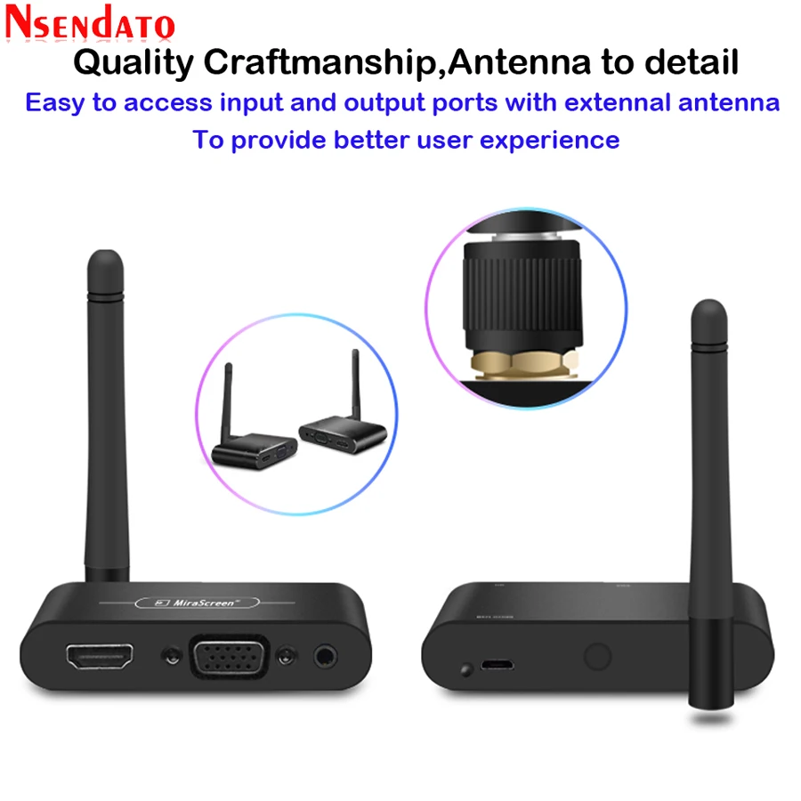 Visor do Receptor Wi-fi sem Fio Caixa de Espelho Plus Dongle Adaptador Full hd 1080p Hdmi Vga av Miracast Airplay Dlna Mídia tv Vara X6w - Image 5
